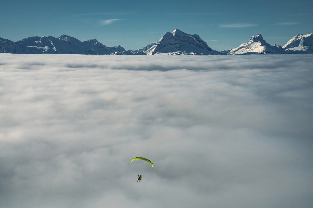Paragliding Above the Clouds